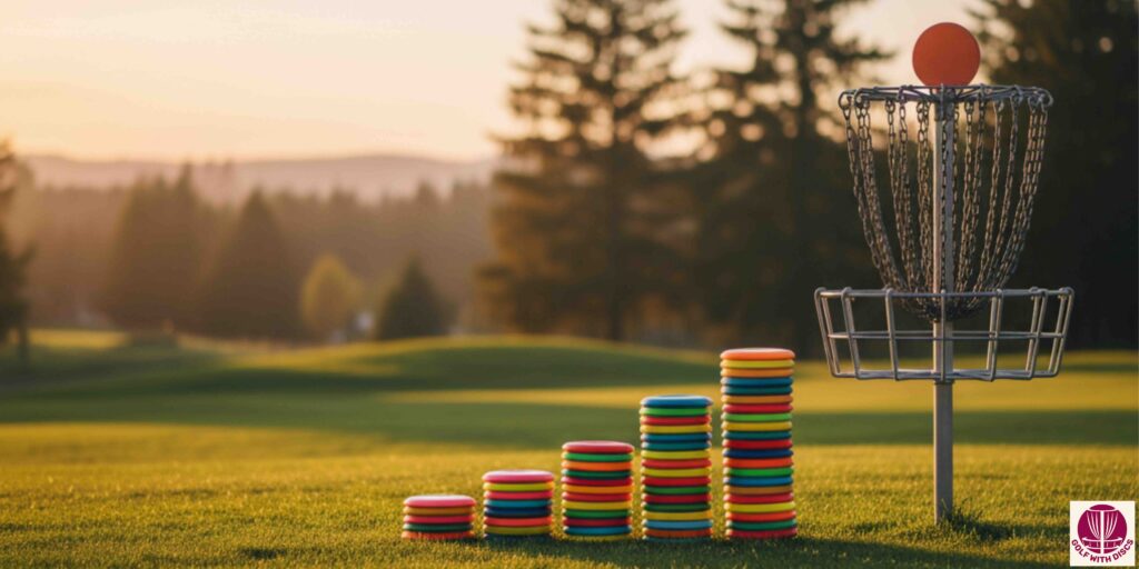 disc golf picture of discs like a bar chart